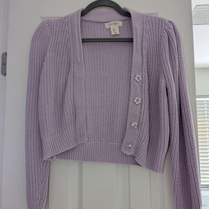 Jessica Simpson Lilac Button-Up Cardigan